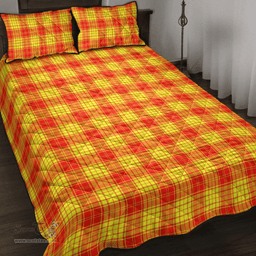 Scottish MacLeod of Raasay Clan Tartan Quilt Bed Set - Classic Scottish Plaid Tartan Plaid