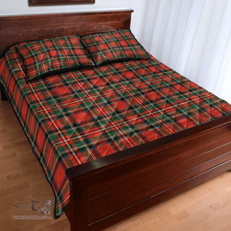 Scottish Stewart Royal Modern Clan Tartan Quilt Bed Set - Classic Scottish Plaid Tartan Plaid