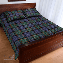 Scottish Fletcher Modern Clan Tartan Quilt Bed Set - Classic Scottish Plaid Tartan Plaid