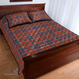 Scottish Cameron of Lochiel Ancient Clan Tartan Quilt Bed Set - Classic Scottish Plaid Tartan Plaid