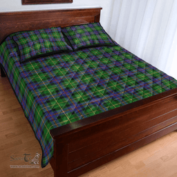Scottish Tait Modern Clan Tartan Quilt Bed Set - Classic Scottish Plaid Tartan Plaid