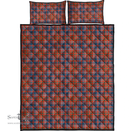 Scottish Cameron of Lochiel Ancient Clan Tartan Quilt Bed Set - Classic Scottish Plaid Tartan Plaid