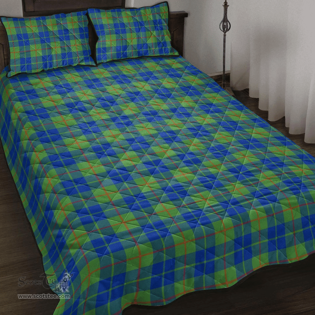 Scottish Barclay Hunting Ancient Clan Tartan Quilt Bed Set - Classic Scottish Plaid Tartan Plaid