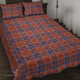 Scottish Cameron of Lochiel Ancient Clan Tartan Quilt Bed Set - Classic Scottish Plaid Tartan Plaid