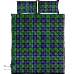 Scottish Graham of Menteith Modern Clan Tartan Quilt Bed Set - Classic Scottish Plaid Tartan Plaid