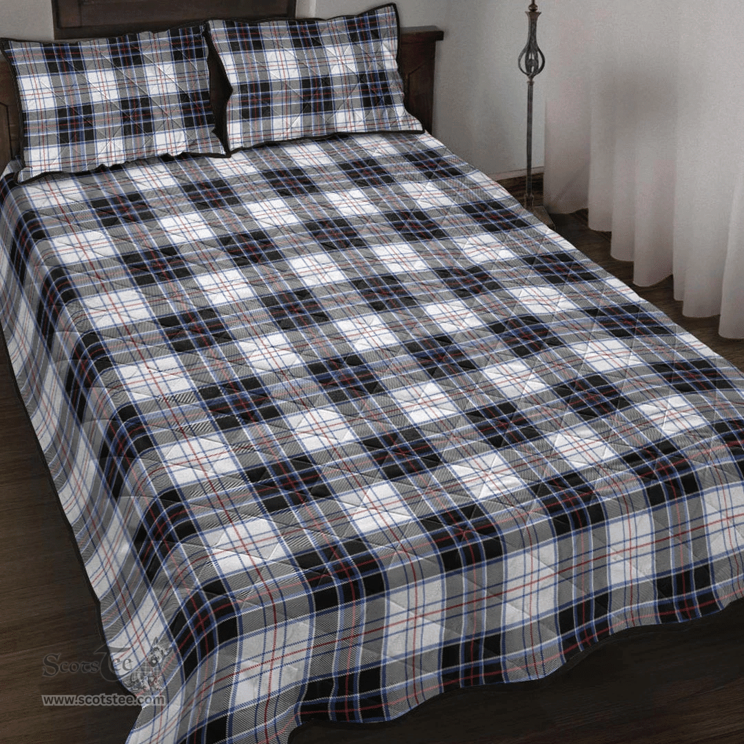 Scottish MacRae Dress Modern Clan Tartan Quilt Bed Set - Classic Scottish Plaid Tartan Plaid