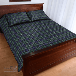 Scottish Graham of Montrose Modern Clan Tartan Quilt Bed Set - Classic Scottish Plaid Tartan Plaid
