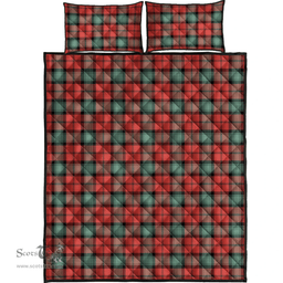 Scottish Kerr Ancient Clan Tartan Quilt Bed Set - Classic Scottish Plaid Tartan Plaid