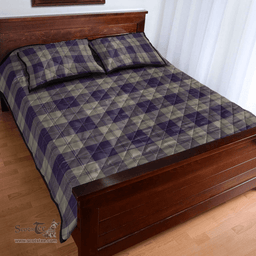 Scottish Cunningham Dress Blue Dancers Clan Tartan Quilt Bed Set - Classic Scottish Plaid Tartan Plaid