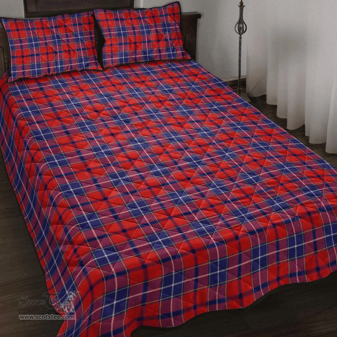 Scottish Wishart Dress Clan Tartan Quilt Bed Set - Classic Scottish Plaid Tartan Plaid