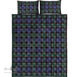 Scottish Fletcher Modern Clan Tartan Quilt Bed Set - Classic Scottish Plaid Tartan Plaid