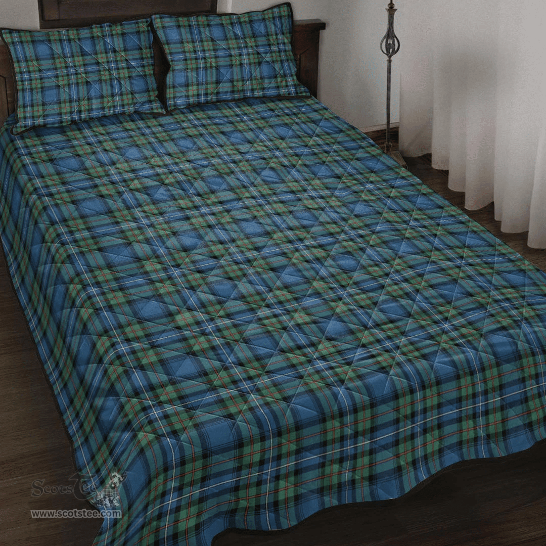 Scottish Robertson Hunting Ancient Clan Tartan Quilt Bed Set - Classic Scottish Plaid Tartan Plaid