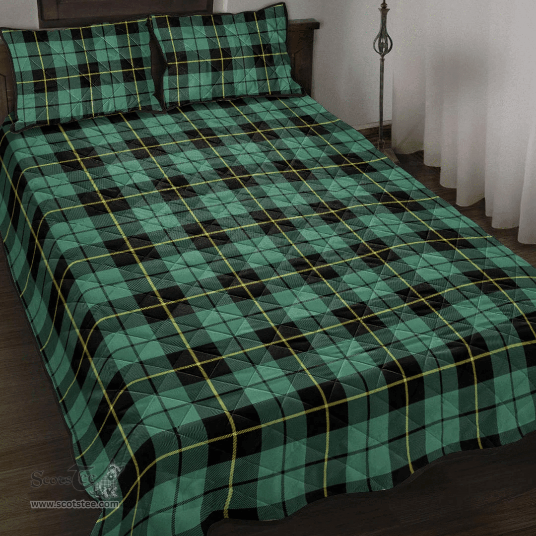 Scottish Wallace Hunting Ancient Clan Tartan Quilt Bed Set - Classic Scottish Plaid Tartan Plaid