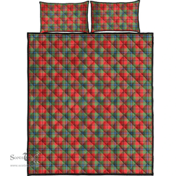 Scottish MacLean of Duart Modern Clan Tartan Quilt Bed Set - Classic Scottish Plaid Tartan Plaid