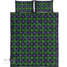 Scottish Tait Modern Clan Tartan Quilt Bed Set - Classic Scottish Plaid Tartan Plaid
