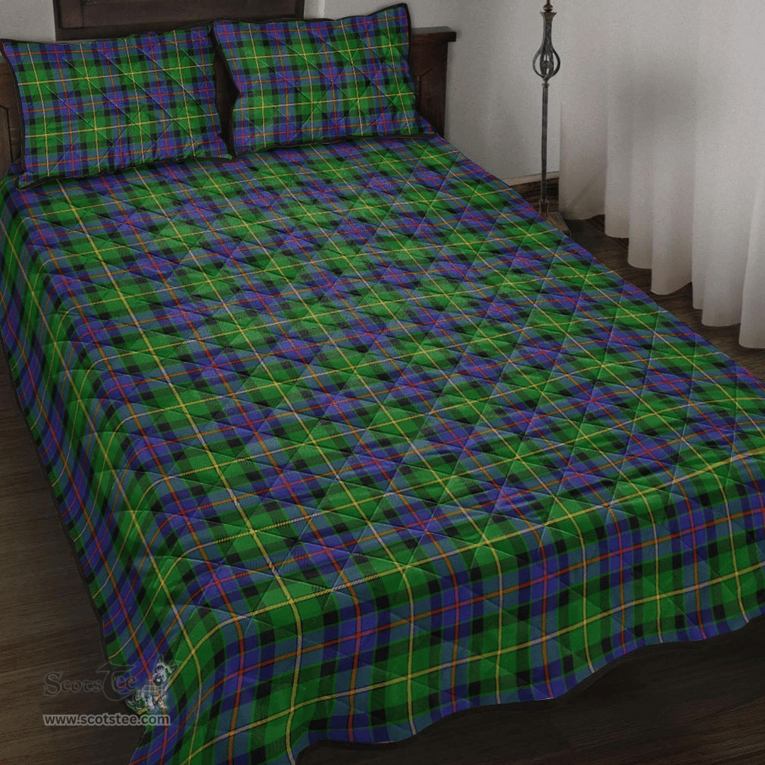 Scottish Tait Modern Clan Tartan Quilt Bed Set - Classic Scottish Plaid Tartan Plaid