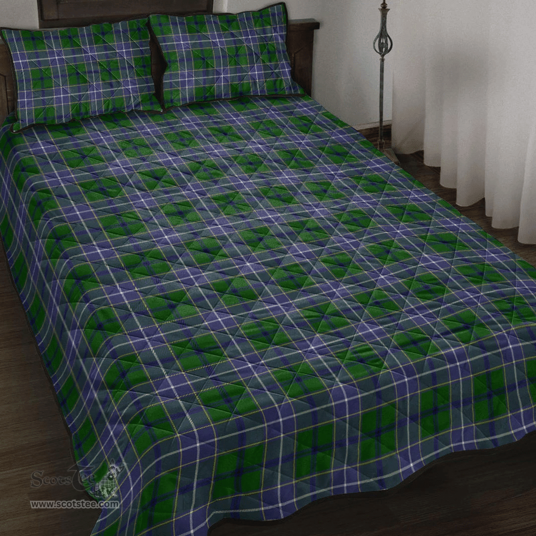 Scottish Wishart Hunting Modern Clan Tartan Quilt Bed Set - Classic Scottish Plaid Tartan Plaid