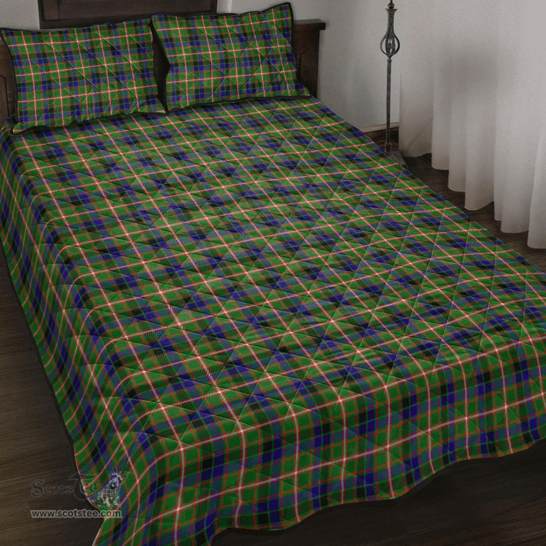 Scottish Reid Green Clan Tartan Quilt Bed Set - Classic Scottish Plaid Tartan Plaid