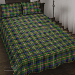 Scottish Reid Green Clan Tartan Quilt Bed Set - Classic Scottish Plaid Tartan Plaid