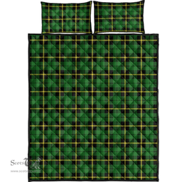 Scottish Wallace Hunting - Green Clan Tartan Quilt Bed Set - Classic Scottish Plaid Tartan Plaid