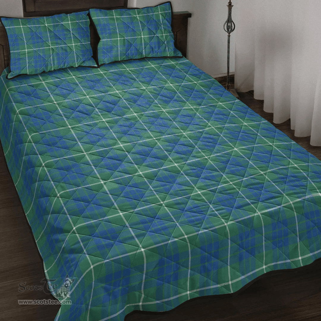 Scottish Hamilton Hunting Ancient Clan Tartan Quilt Bed Set - Classic Scottish Plaid Tartan Plaid