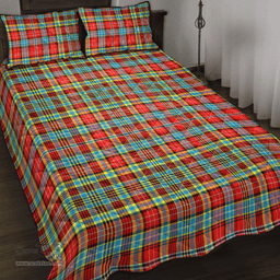 Scottish Ogilvie Hunting Ancient Clan Tartan Quilt Bed Set - Classic Scottish Plaid Tartan Plaid