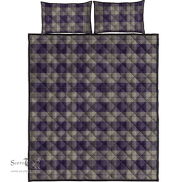 Scottish Cunningham Dress Blue Dancers Clan Tartan Quilt Bed Set - Classic Scottish Plaid Tartan Plaid