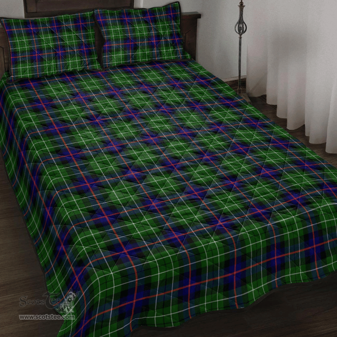 Scottish Leslie Hunting Ancient Clan Tartan Quilt Bed Set - Classic Scottish Plaid Tartan Plaid