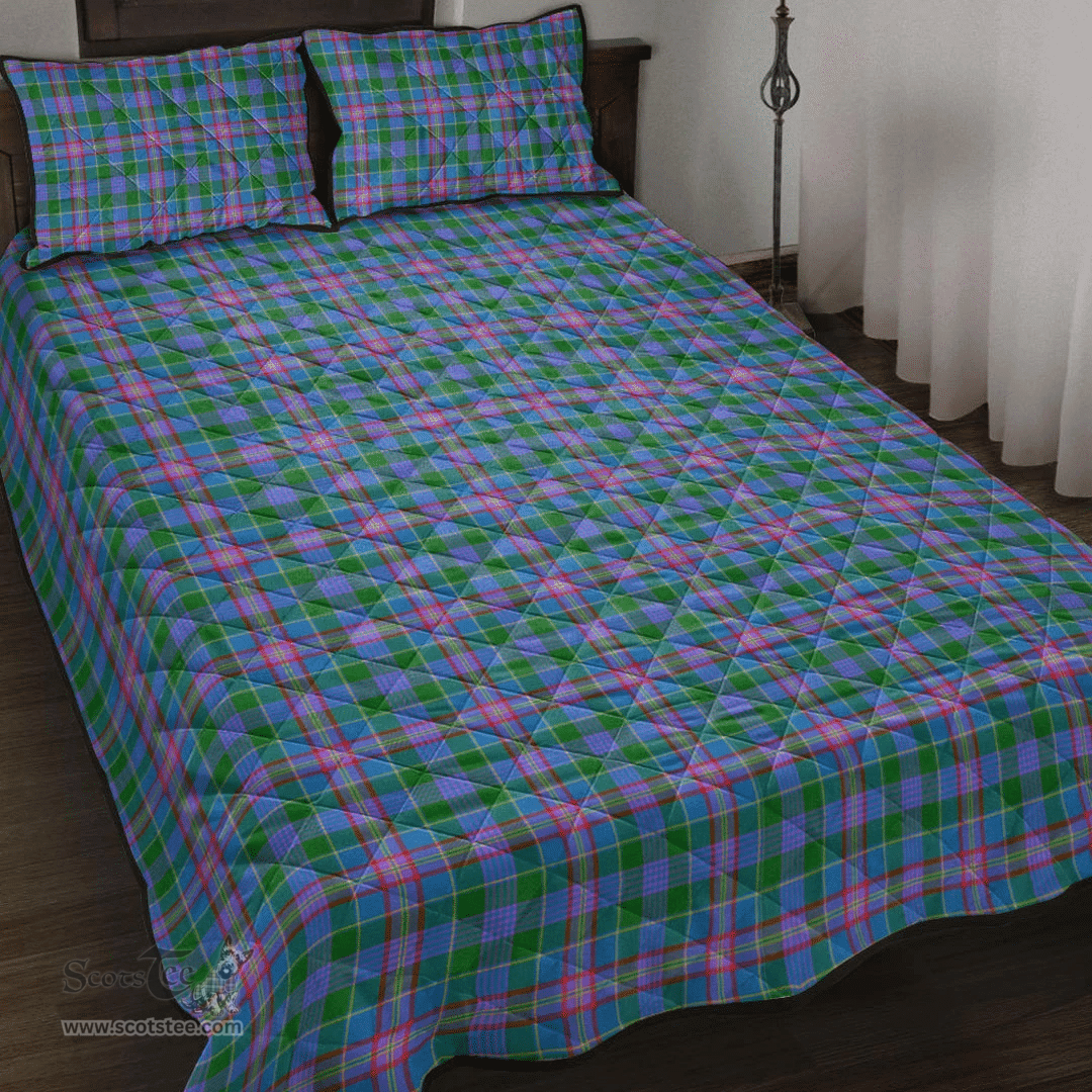 Scottish Pitcairn Hunting Clan Tartan Quilt Bed Set - Classic Scottish Plaid Tartan Plaid