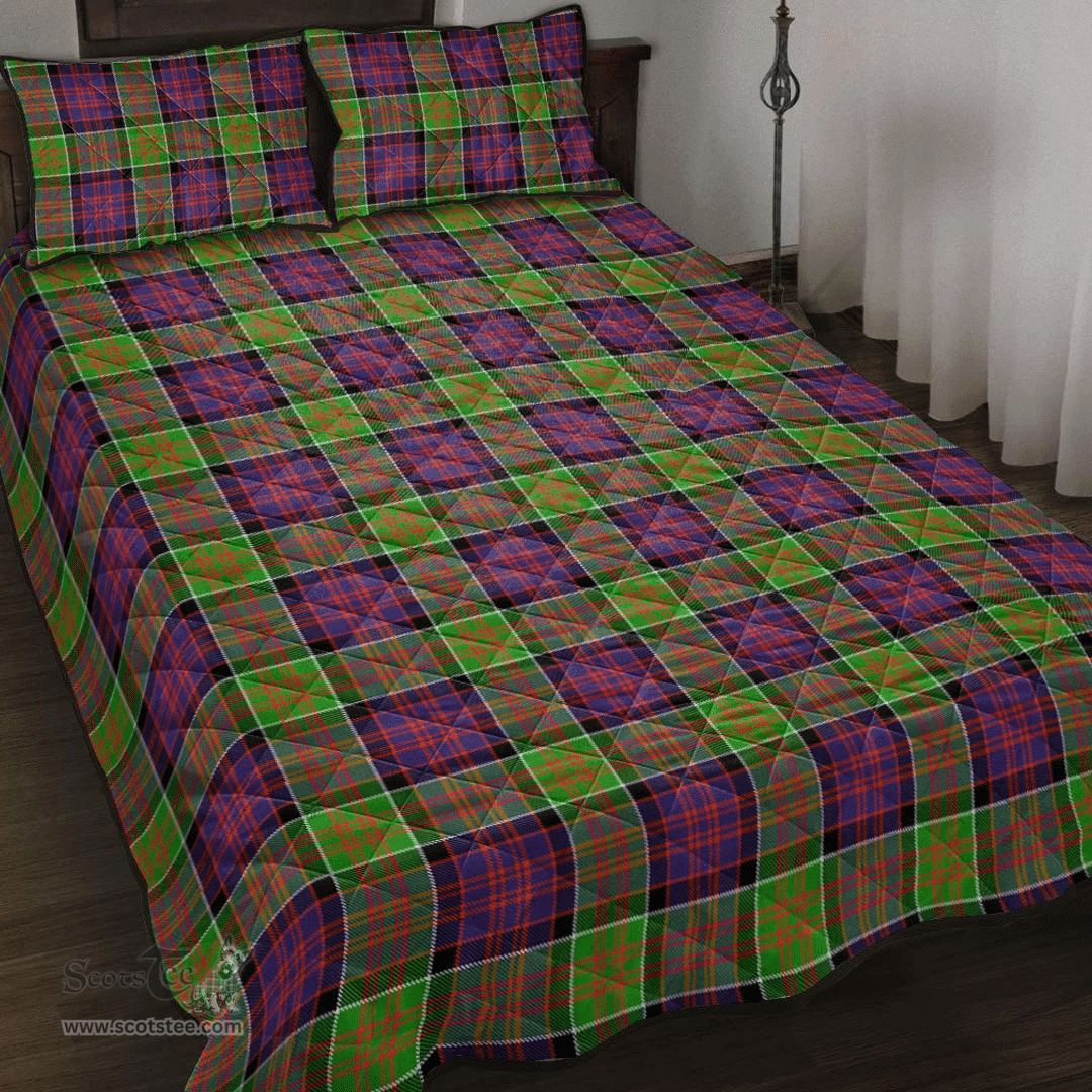 Scottish MacDonald of Clanranald Clan Tartan Quilt Bed Set - Classic Scottish Plaid Tartan Plaid