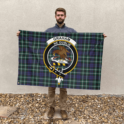 Scottish Graham of Montrose Modern Clan Tartan House Flag - Cress Classic Scottish Plaid Tartan Plaid