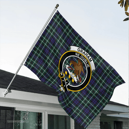 Scottish Graham of Montrose Modern Clan Tartan House Flag - Cress Classic Scottish Plaid Tartan Plaid