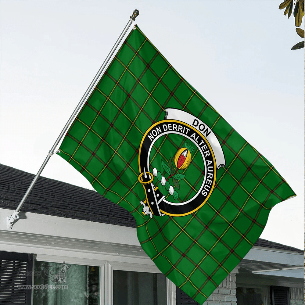 Scottish Don (Tribe-of-Mar) Clan Tartan House Flag - Cress Classic Scottish Plaid Tartan Plaid