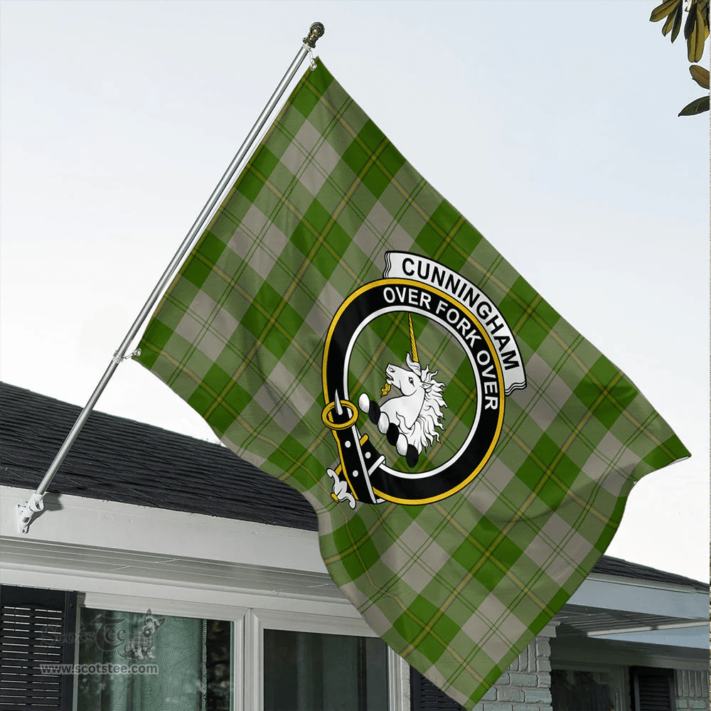 Scottish Cunningham Dress Green Dancers Clan Tartan House Flag - Cress Classic Scottish Plaid Tartan Plaid