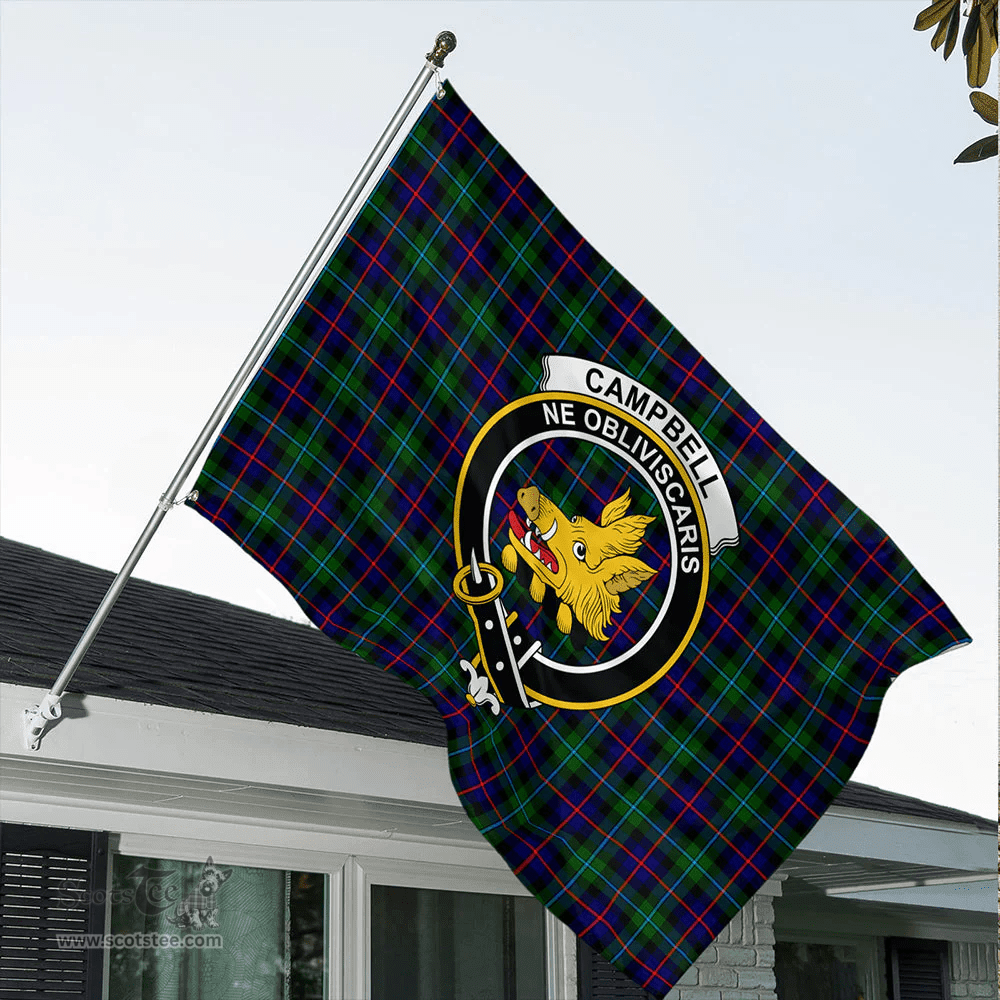 Scottish Campbell of Cawdor Modern Clan Tartan House Flag - Cress Classic Scottish Plaid Tartan Plaid