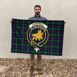 Scottish Campbell of Cawdor Modern Clan Tartan House Flag - Cress Classic Scottish Plaid Tartan Plaid