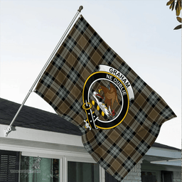 Scottish Graham of Menteith Weathered Clan Tartan House Flag - Cress Classic Scottish Plaid Tartan Plaid