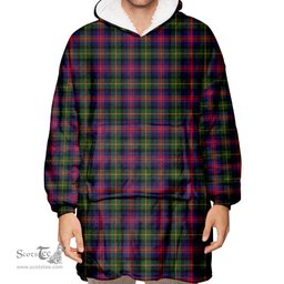 Scottish Logan Modern Clan Tartan Oversized Blanket Hoodie - Classic Scottish Plaid Tartan Plaid