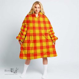 Scottish MacMillan Clan Clan Tartan Oversized Blanket Hoodie - Classic Scottish Plaid Tartan Plaid
