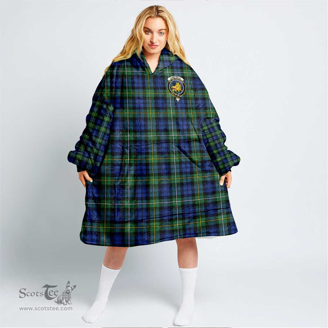 Scottish Campbell Argyll Ancient Clan Tartan Oversized Blanket Hoodie - Crest Scottish Plaid Tartan Plaid