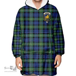 Scottish Campbell Argyll Ancient Clan Tartan Oversized Blanket Hoodie - Crest Scottish Plaid Tartan Plaid