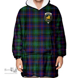 Scottish Campbell of Cawdor Modern Clan Tartan Oversized Blanket Hoodie - Crest Scottish Plaid Tartan Plaid