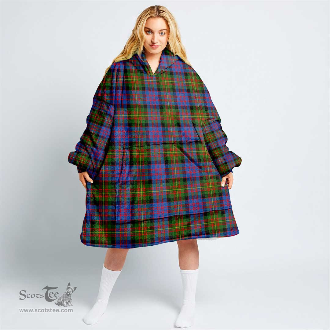 Scottish Carnegie Ancient Clan Tartan Oversized Blanket Hoodie - Classic Scottish Plaid Tartan Plaid