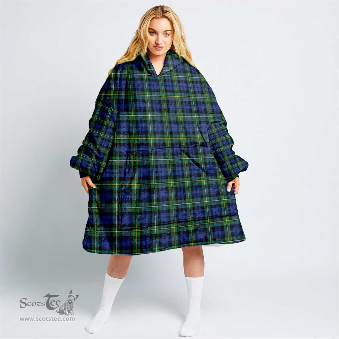 Scottish Campbell Argyll Ancient Clan Tartan Oversized Blanket Hoodie - Classic Scottish Plaid Tartan Plaid