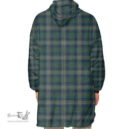 Scottish Kennedy Modern Clan Tartan Oversized Blanket Hoodie - Classic Scottish Plaid Tartan Plaid