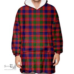 Scottish MacIntyre Modern Clan Tartan Oversized Blanket Hoodie - Classic Scottish Plaid Tartan Plaid
