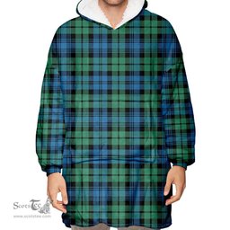 Scottish Campbell Ancient 01 Clan Tartan Oversized Blanket Hoodie - Classic Scottish Plaid Tartan Plaid