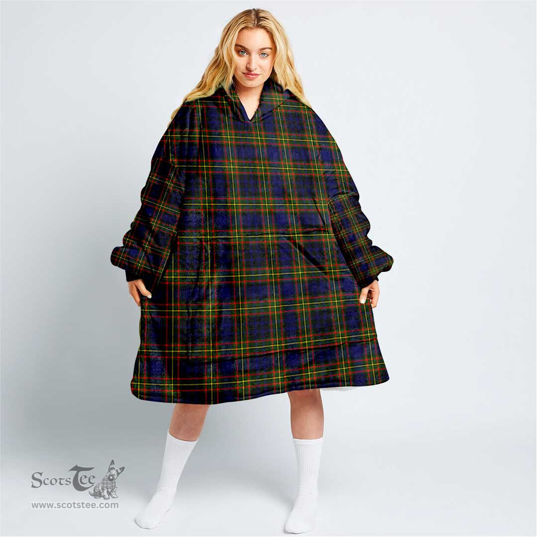 Scottish Clelland Modern Clan Tartan Oversized Blanket Hoodie - Classic Scottish Plaid Tartan Plaid