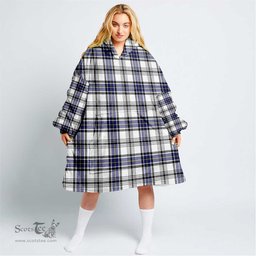Scottish Hannay Modern Clan Tartan Oversized Blanket Hoodie - Classic Scottish Plaid Tartan Plaid