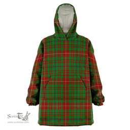 Scottish Fulton Clan Tartan Oversized Blanket Hoodie - Classic Scottish Plaid Tartan Plaid